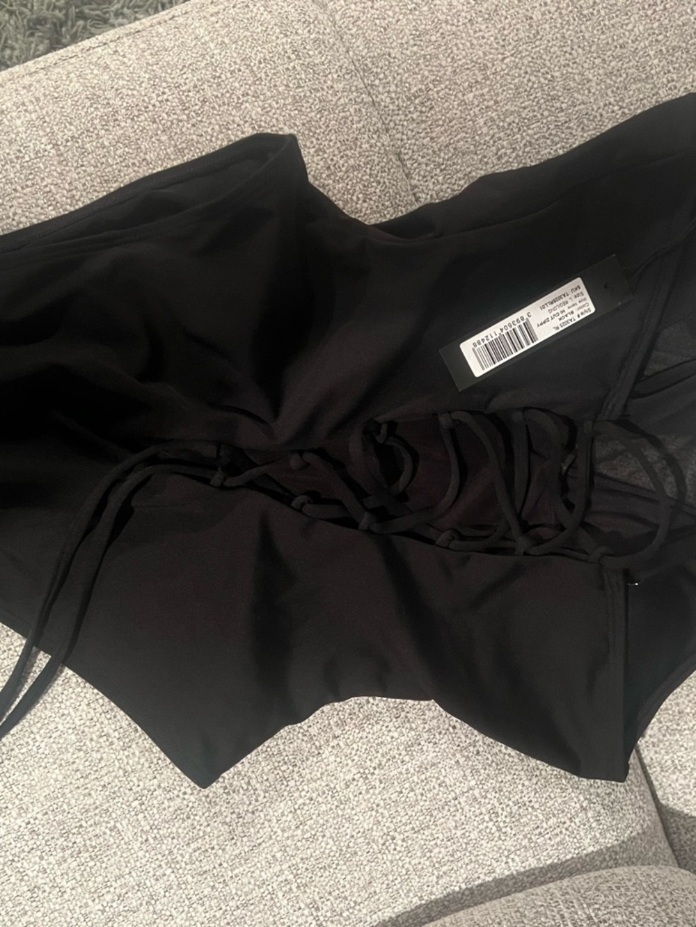 TA3 Black Zippy Hi Cut w/Adjustable back that cinches waistline - Picture 3 of 10